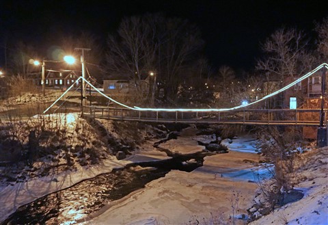 foot bridge over the Lamouille river hardwick vt