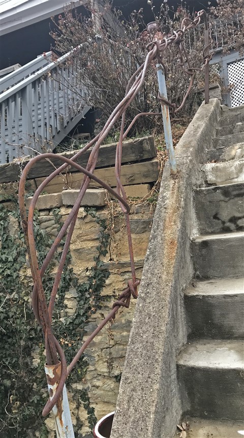 paul schuster metal sculpural handrail 3341 falls road baltimore md hampden