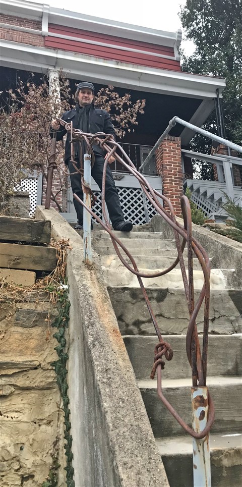paul schuster artist baltimore hampden handrail metal falls road