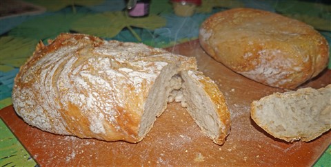 home made no-knead bread works