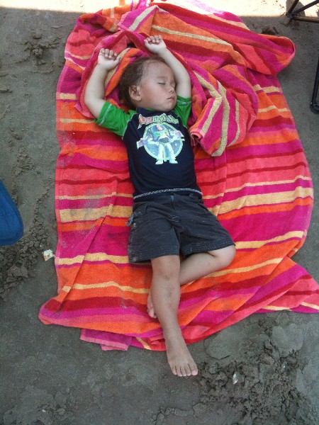 gulf of mexico worker takes a nap