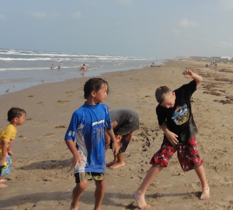 sand slinging fight sand slinging fight