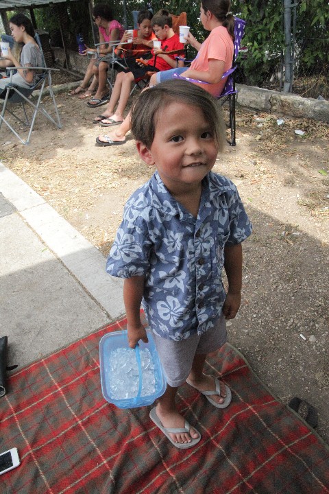 bucket of ice from ginny's little longhorn saloon