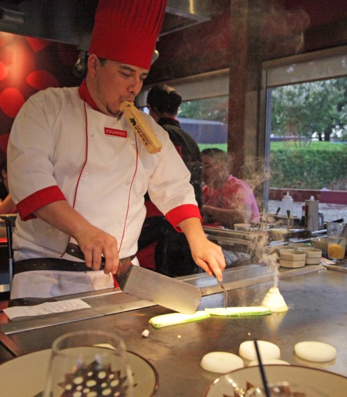 benihana dallas onion volcano and train whistle woo-hoo