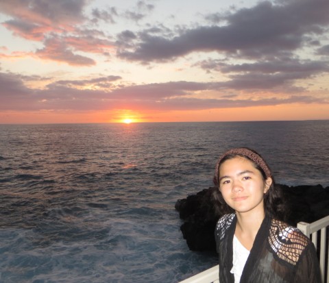 kona hawaii sunset from sheraton ray's on the bay