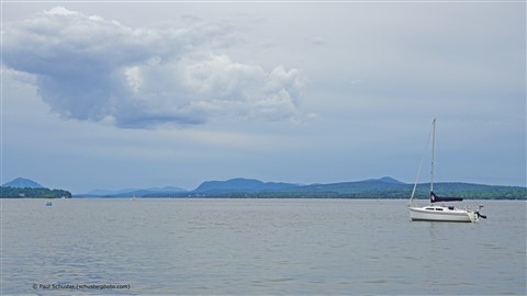 sailboat on lake memphremagog quebec