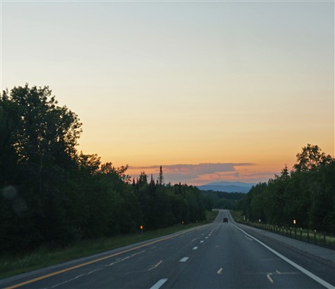 sunset from hwy 91 VT