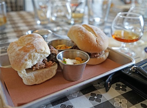 brugal rum and cuban pulled pork at freedmen's austin bbq