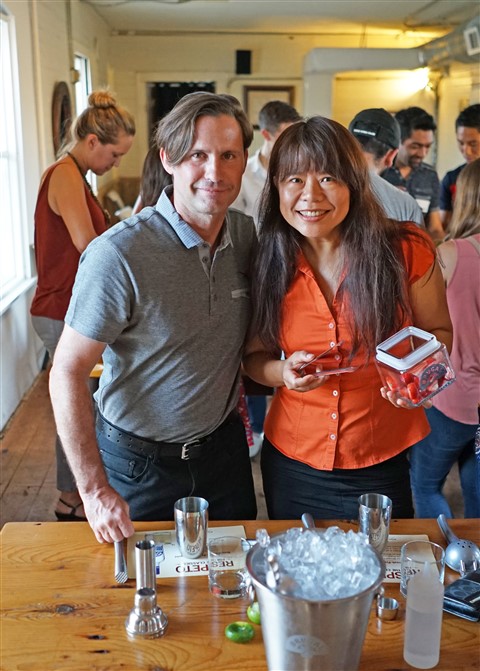 making daquiri at freedmen's brugal rum tasting #respeto