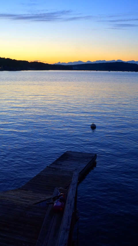 Joe's Pond dock view sunset