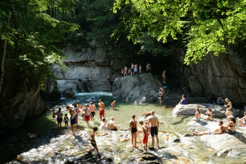 warren falls vermont waterfall and swim hole