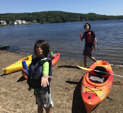 elmore state park beach kayak vermont