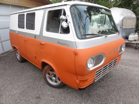 vintage van econoline 1965 orange