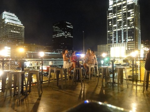 the hangar bar austin skyline view