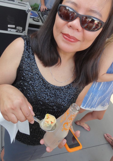 springroll on a spoon at w hotel coco breve party austin monthly magazine springroll on a spoon at w hotel coco breve party austin monthly magazine