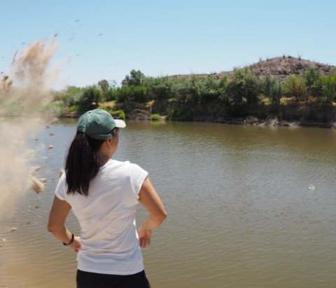 dirt clod explosion santa elena river big bend texas mexico border