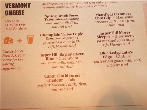 vermont cheese at farmhouse burlington