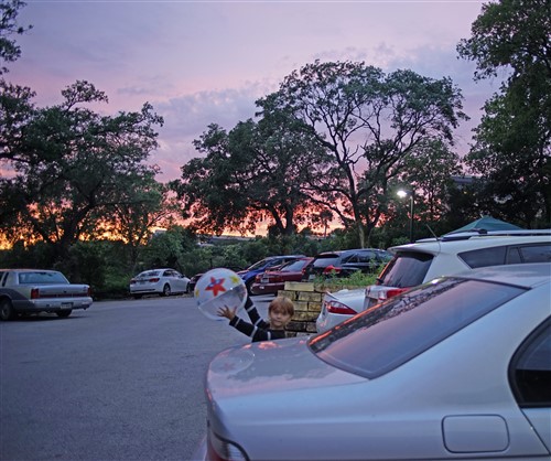 sunset at strange land brewery austin west lake hills 