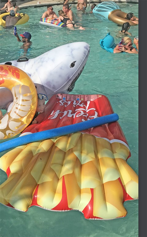 shark floatie hotel lorenzo party dallas