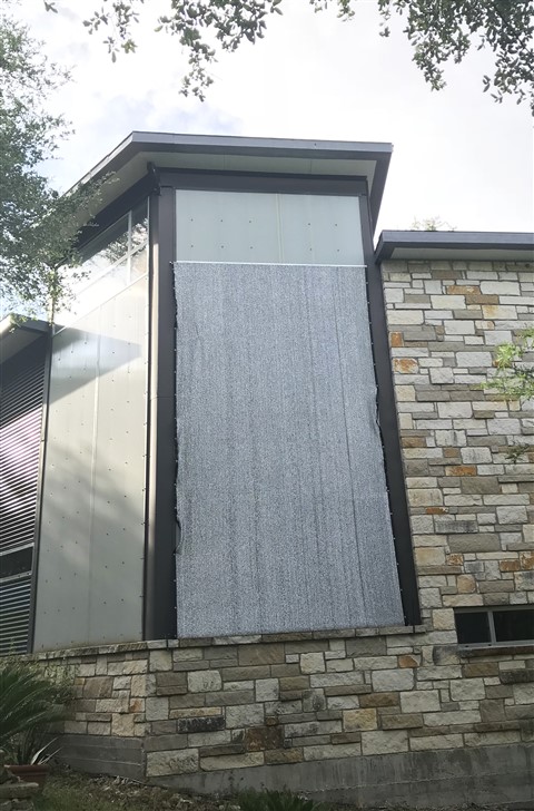 aluminet over polygal to reduce solar gain 