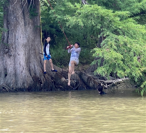 rope swing pedernales falls state park texas