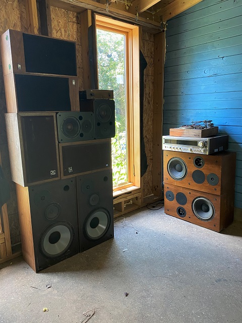 vintage hi-fi speaker collection