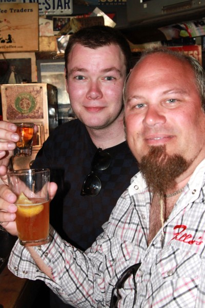 a shot of jameson for the irish bass player