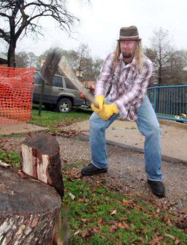 scot choppin' the wood
