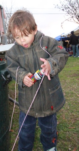 #2 son and his silly string