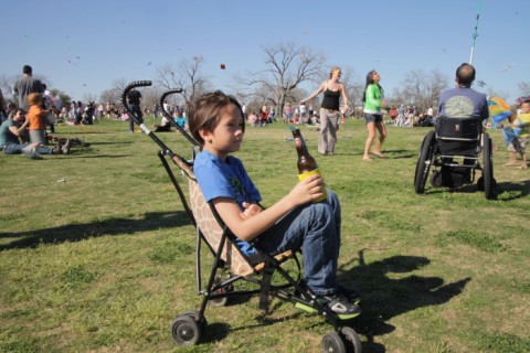 enjoying a rootbeer in the stroller enjoying a rootbeer in the stroller