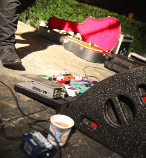 heartless bastards guitarist pedal board sxsw 2012 austin