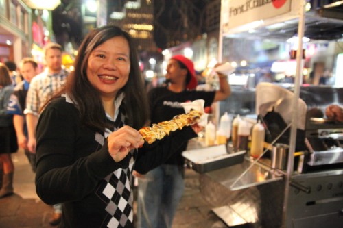happy kat and her funky chicken sxsw 2012 6th street