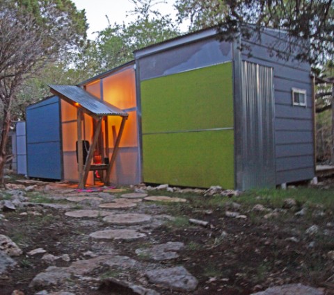 wimberley off grid cabin at dusk wimberley off grid cabin at dusk