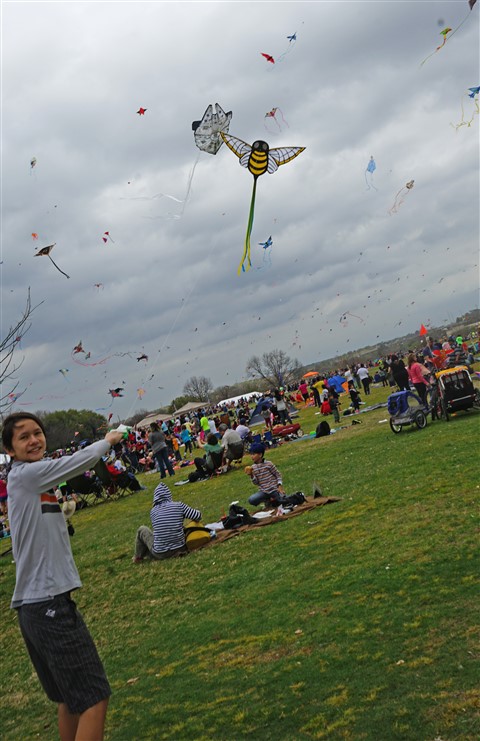 successful kite flight at zilker kite festival 2016