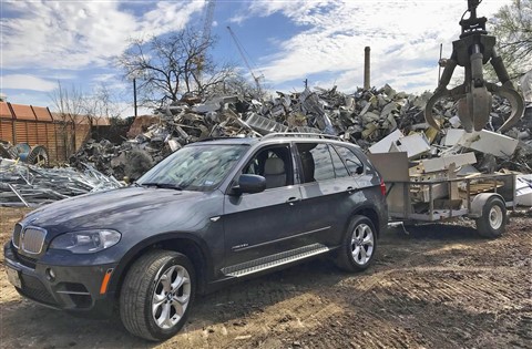 bmw x5 work vehicle dump truck tow