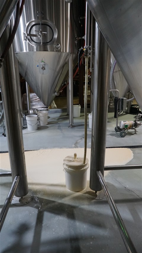 active fermentation at Great Raft Brewing shreveport louisiana craft beer