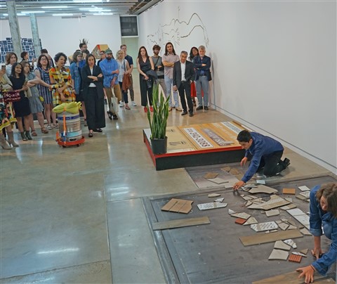 tile smashers at the jones contemporary art austin 