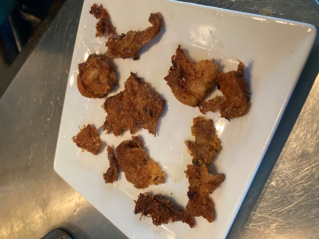 crispy duck skin crunch