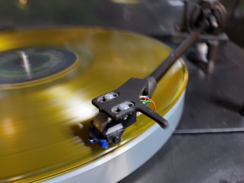 vintage thorens td316 turntable yellow luna vinyl