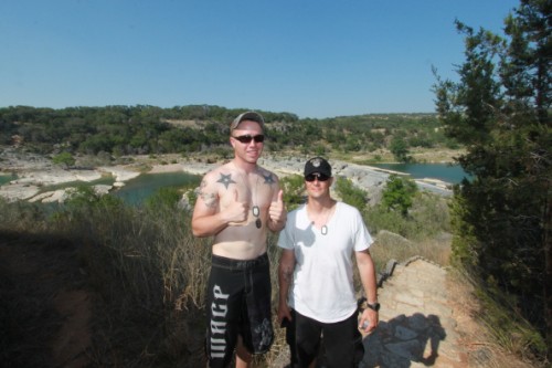 soldiers soak in pedernales river soldiers soak in pedernales river