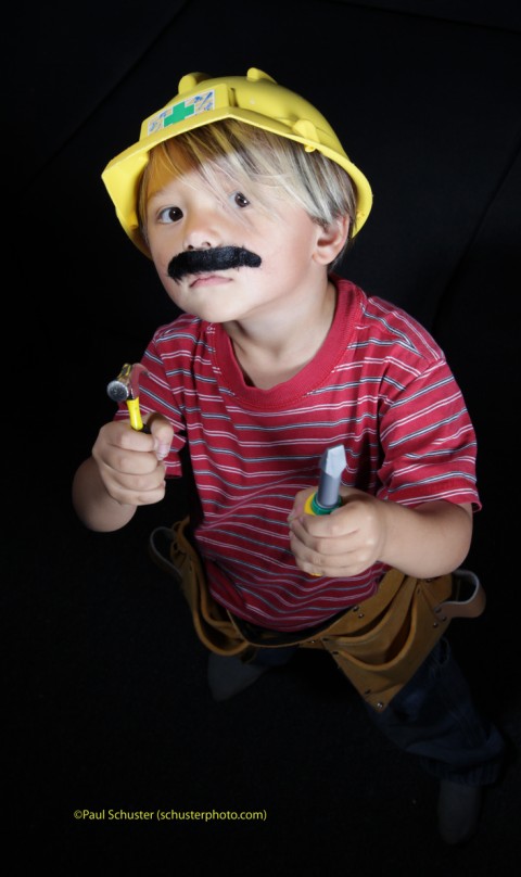 boy with tool belt and mustache boy with tool belt and mustache