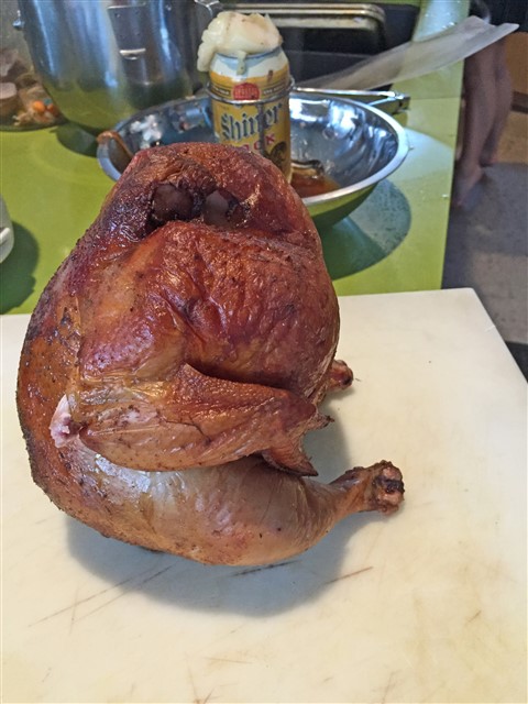smoked beer butt chicken