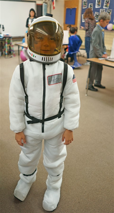 eanes elementary wax museum neil armstrong