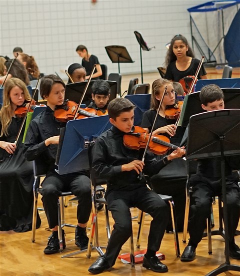 HCMS Concert Orchestra string section May 2017