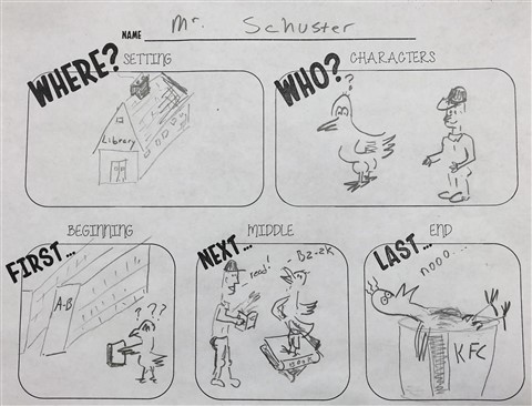 middle school art class comic strip