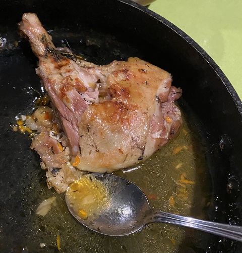 duck confit with orange sauce
