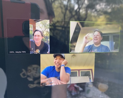 zoom virtual happy hour during pandemic