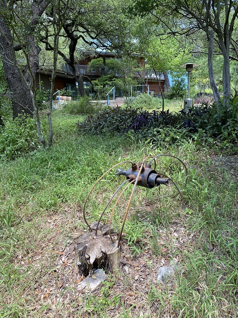 This Machine Eats Virus a sculpture by Paul Schuster austin west lake hills 78746