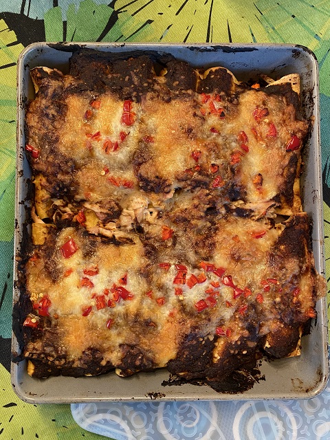 chicken mole' enchiladas