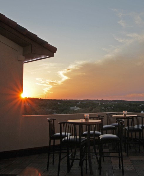 sunset from trudy's 4 star four star dripping springs rooftop deck party sunset from trudy's 4 star four star dripping springs rooftop deck party